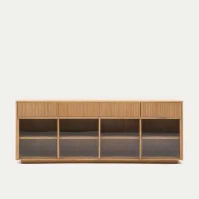 BUFFET HELVINE 4 PTS ET 4 TIROIRS 200 X 75 CM FINITION - 3 COLIS