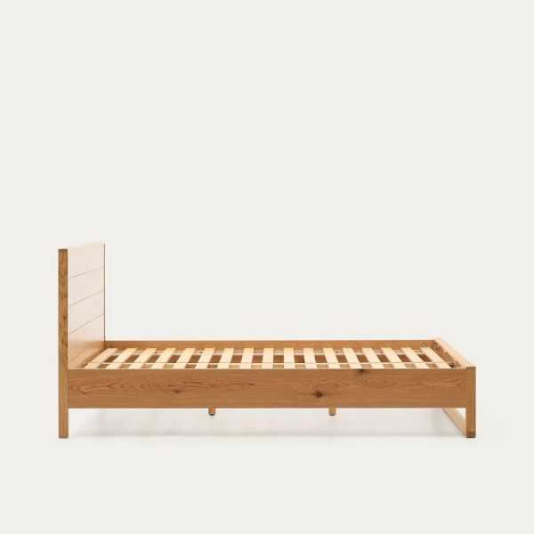 LIT ALGUEMA 160 X 200 CM FINITION CHENE - 2 COLIS