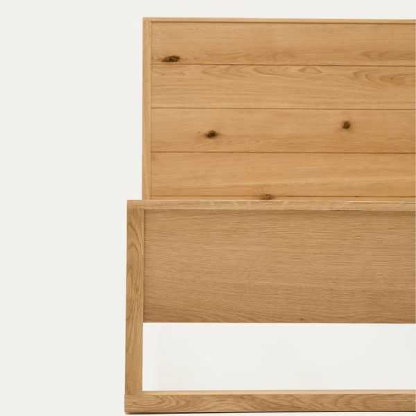 LIT ALGUEMA 160 X 200 CM FINITION CHENE - 2 COLIS