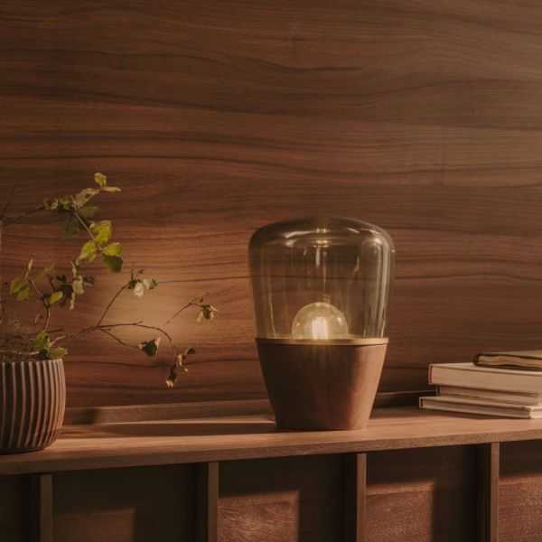 LAMPE DE TABLE SILEX FINITION NOYER
