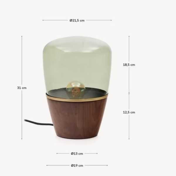 LAMPE DE TABLE SILEX FINITION NOYER