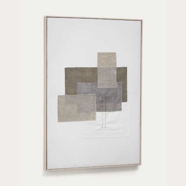 MABELL WHITE FRAME WITH MULTICOLOR SQUARE 62 X 92 CM