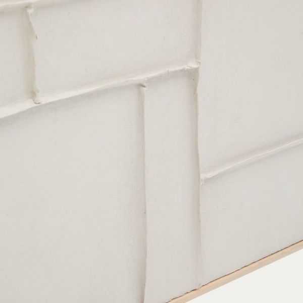 TABLEAU KLIS 80 X 100 CM FORMES LIN BLANC