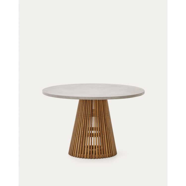 ALCAUFAR 120 CM TEAK AND WHITE CEMENT OUTDOOR...