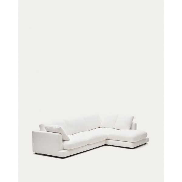 GALA 4-SEATER SOFA WITH RIGHT-HAND MERIDIENNE WHITE 300 CM