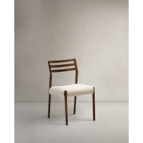 CHAISE CUDIA TISSU CHENILLE BEIGE...