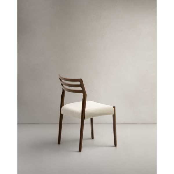 CHAISE CUDIA TISSU CHENILLE BEIGE...
