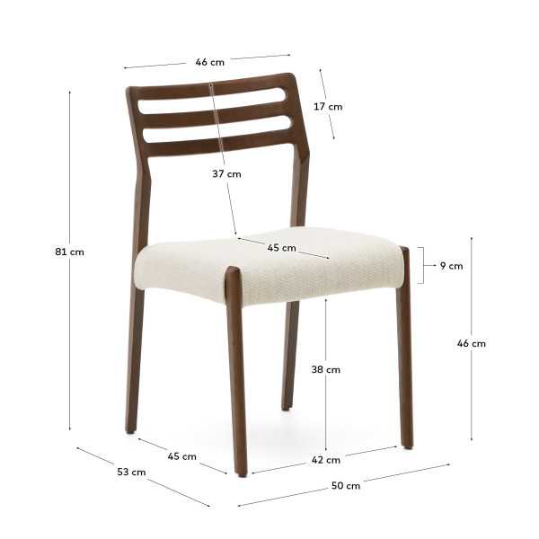 CHAISE CUDIA TISSU CHENILLE BEIGE...