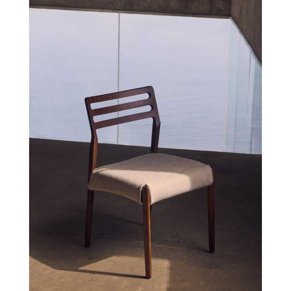 CHAISE CUDIA TISSU CHENILLE BEIGE...