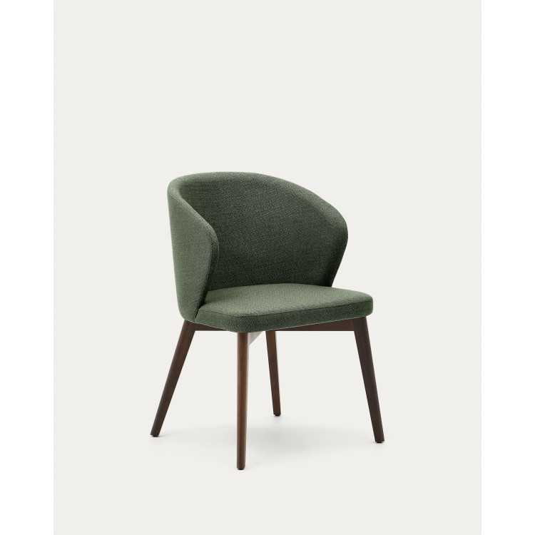 DARICE CHAIR IN CHENILLE WALNUT FINISH