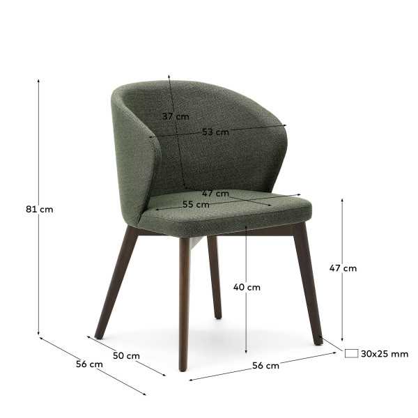 DARICE CHAIR IN CHENILLE WALNUT FINISH