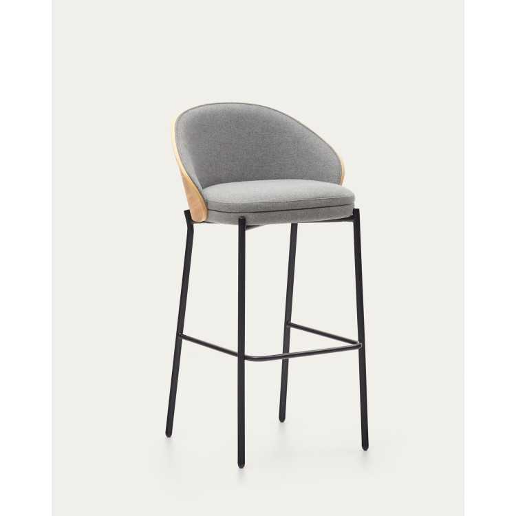 EAMY STOOL LIGHT BROWN ASH VENEER WENGUÉ FINISH...