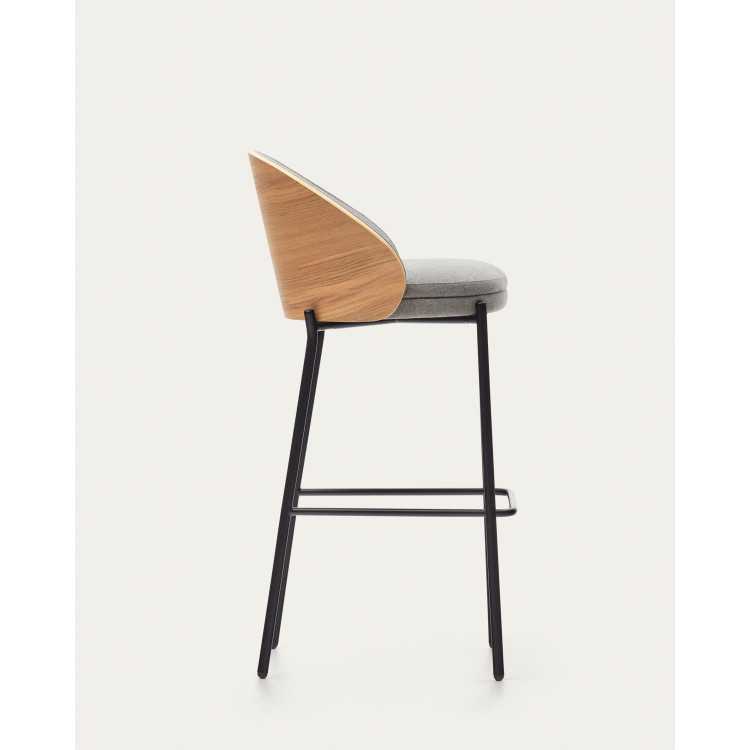 EAMY STOOL LIGHT BROWN ASH VENEER WENGUÉ FINISH...