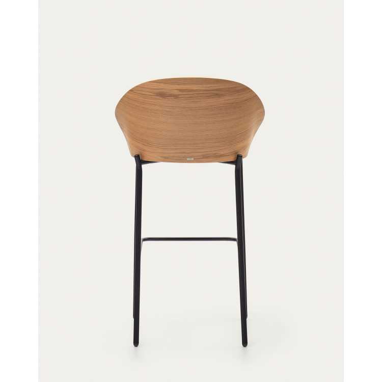 EAMY STOOL LIGHT BROWN ASH VENEER WENGUÉ FINISH...