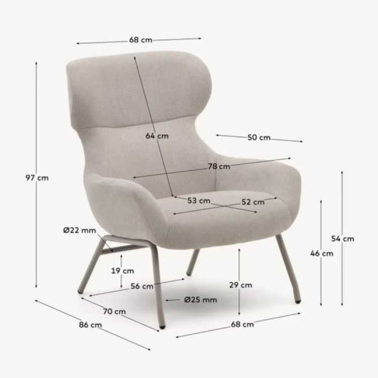 FAUTEUIL BELINA EN CHENILLE