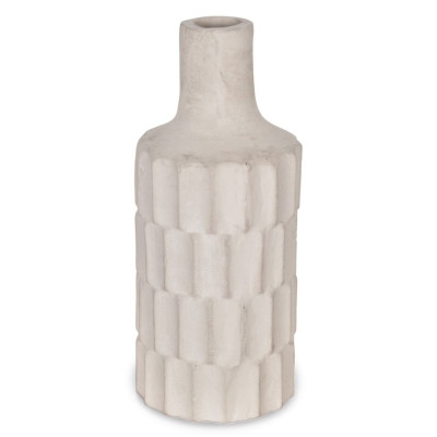 29.5 CM FACETED VASE WHITE...