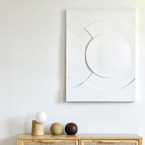 BOULE DECO CERAMIQUE BOIS FONCE