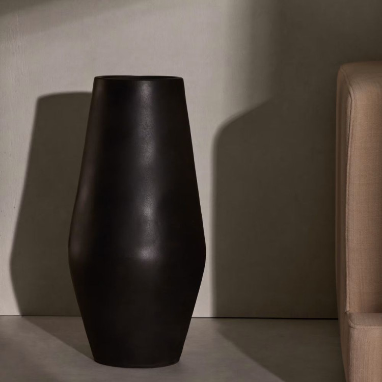 VASE POSIA 61 CM TERRE CUITE NOIRE
