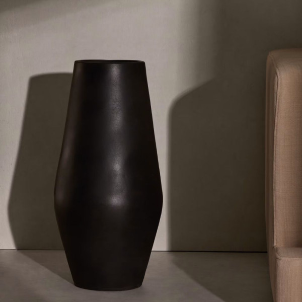 VASE POSIA 61 CM TERRE CUITE NOIRE