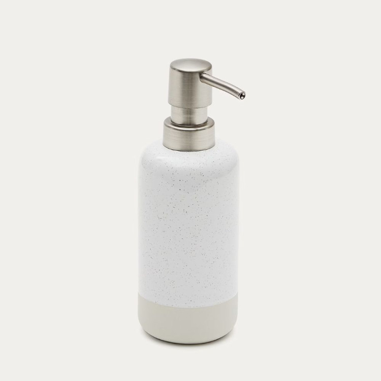 DISTRIBUTEUR DE SAVON  SELIS GRES BEIGE ET BLANC
