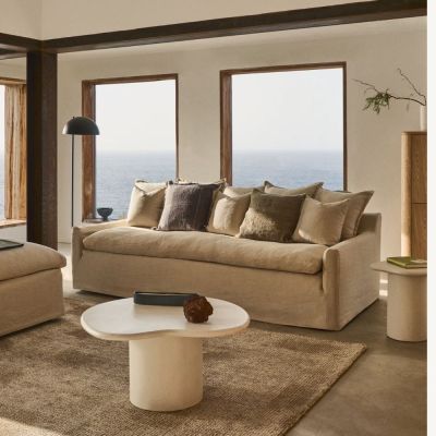 CANAPE DEHOUSSABLE ZENIRA 3PL 230CM LIN T COTON BEIGE 2