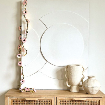 VASE LEA 23 CM ECRU  2