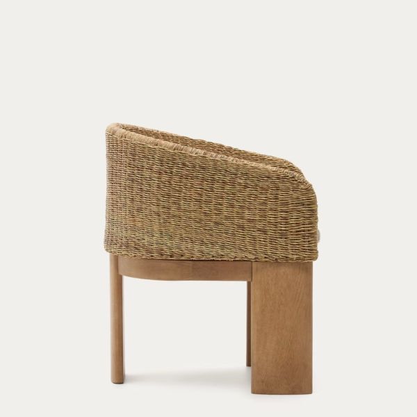 CHAISE XORIGUER ROTIN SYNTHE BOIS DEUCALYPTUS 