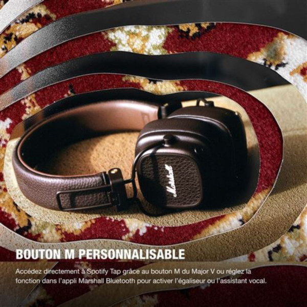 CASQUE BLUETOOTH MAJOR V MARRON