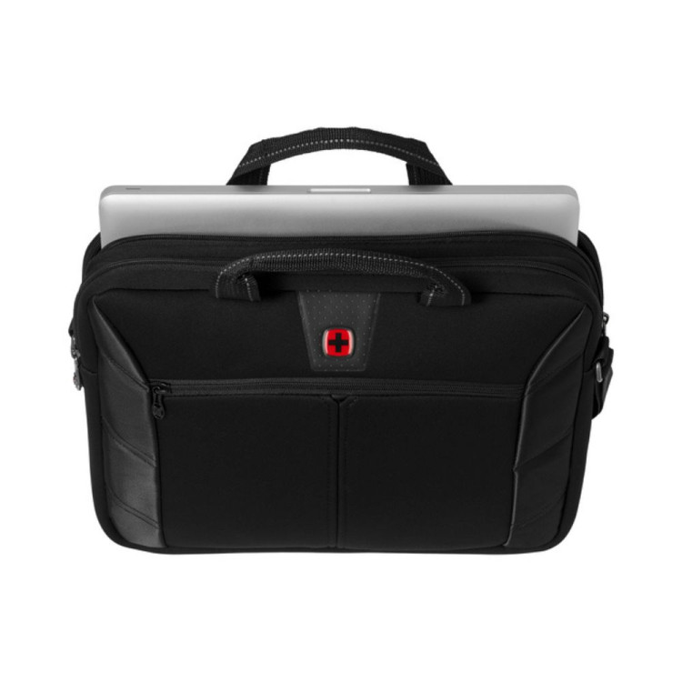 SACOCHE PC PORTABLE SHERPA 16'' SLIM 2 COMPARTIMENTS NOIR