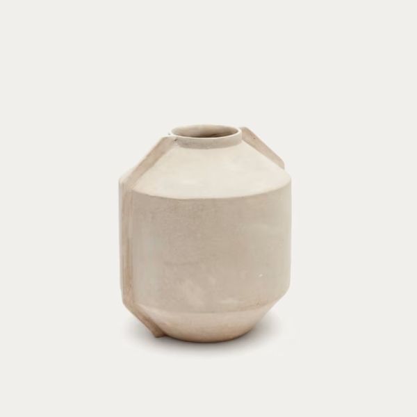 MEJA PAPER MACHE BEIGE VASE