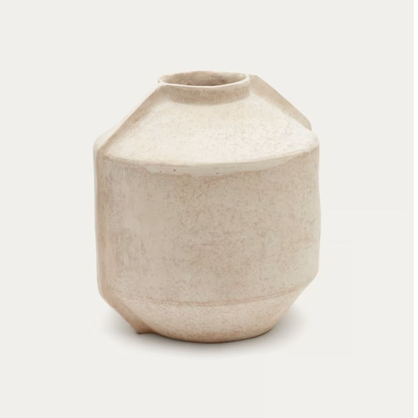 VASE MEJA 47 CM PAPIER MACHE BEIGE