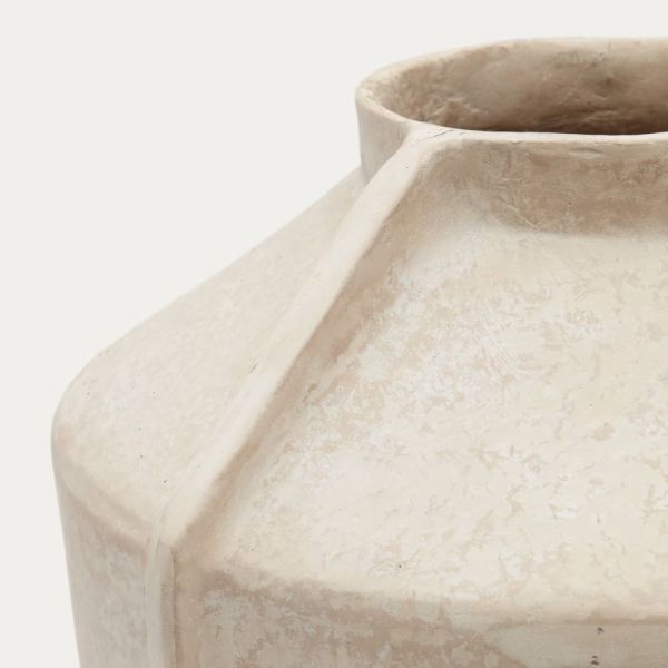 VASE MEJA 47 CM PAPIER MACHE BEIGE