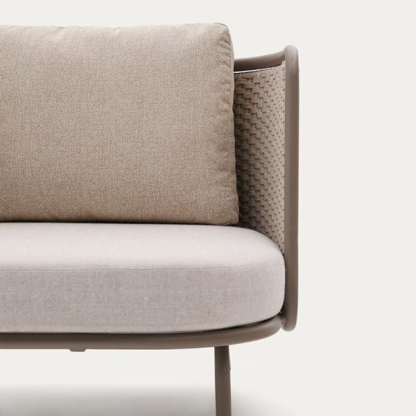 FAUTEUIL D EXTERIEUR SEDALIS ALU ET CORDE TAUPE