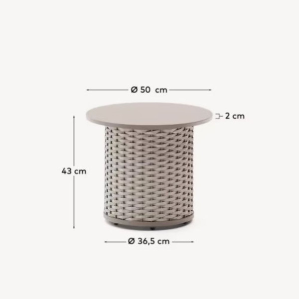 TABLE AUXILIAIRE EXTERIEUR 50 CM CORDE 