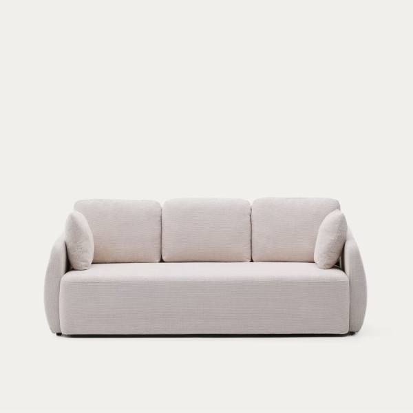 CANAPE - LIT LAIRA 3 PLACES  225 CM CHENILLE ECRU