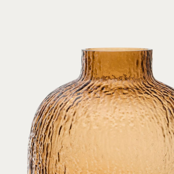 VASE SHALI  23,50 CM VERRE MARRON