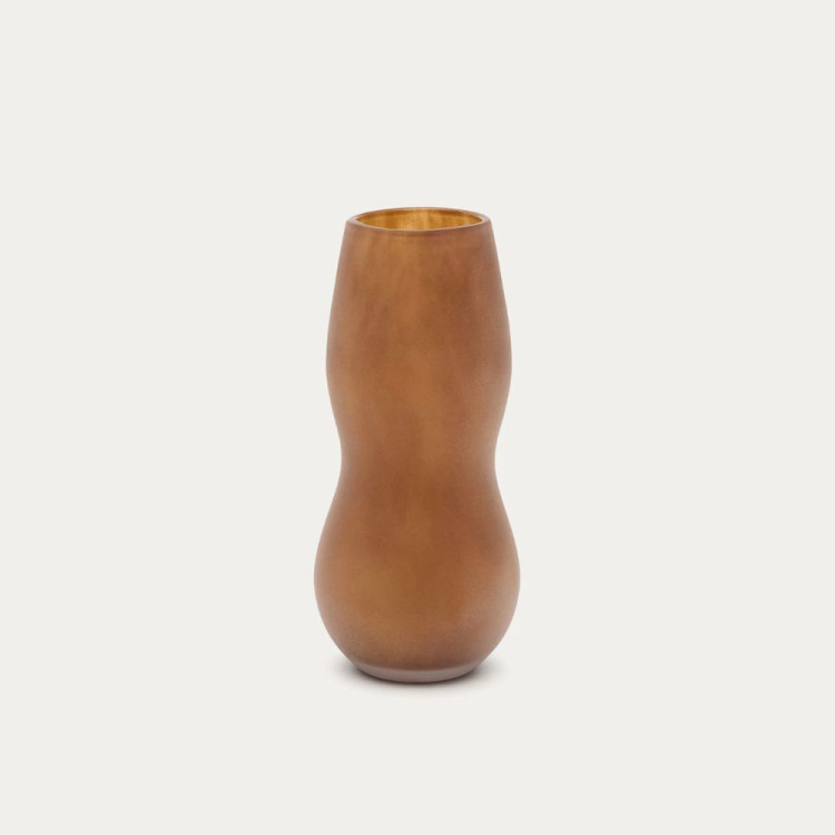 VASE CRILA 32 CM VERRE MARRON CLAIR