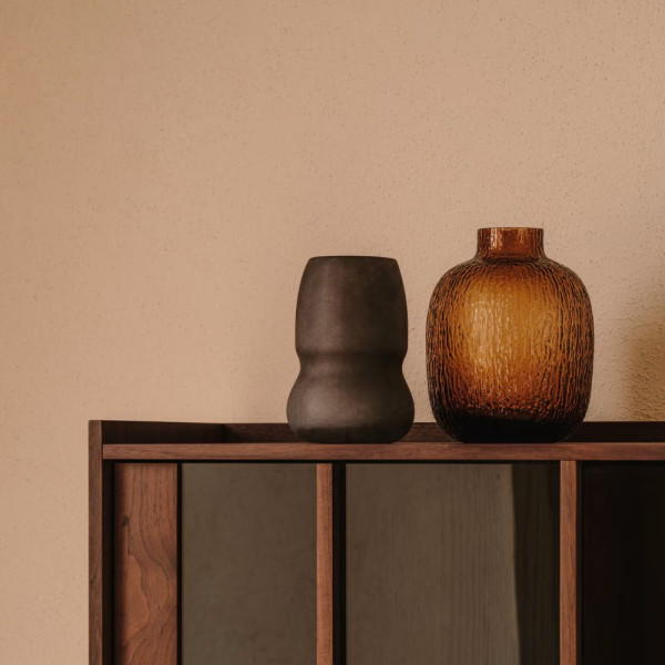 VASE CRILA 20 CM VERRE MARRON 
