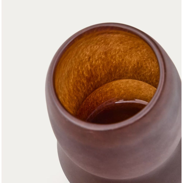 VASE CRILA 20 CM VERRE MARRON 