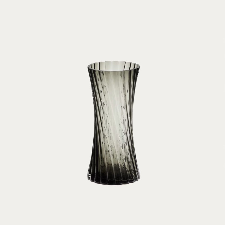 AREP VASE 28 CM GREY GLASS