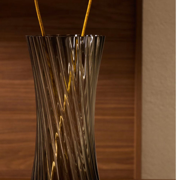 VASE AREP 28 CM VERRE GRIS 
