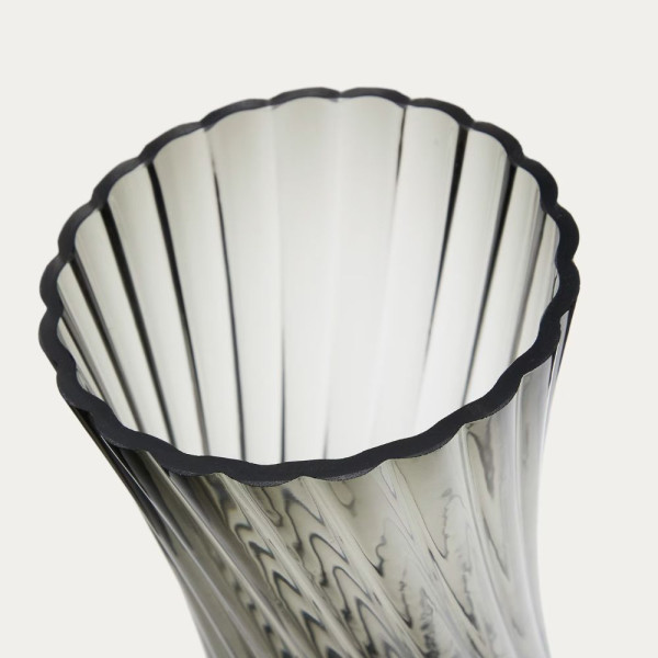 VASE AREP 28 CM VERRE GRIS 