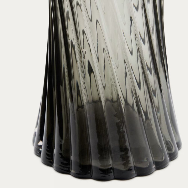 VASE AREP 28 CM VERRE GRIS 