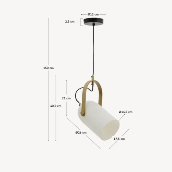 PLAFONNIER REISY 14CM  EN VERRE DEPOLI