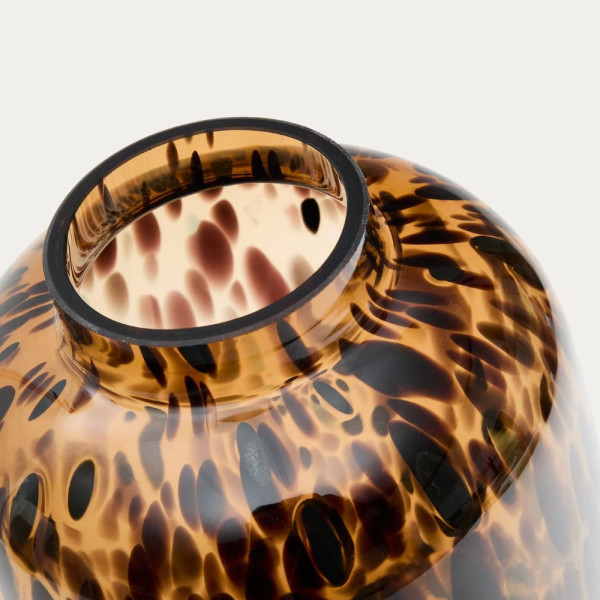 VASE PANTH 25.5CM VERRE MARRON