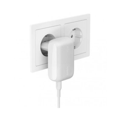 CHARGEUR SECTEUR 2 PORTS USB-C (30 W) + USB- A(12W) BLANC 2