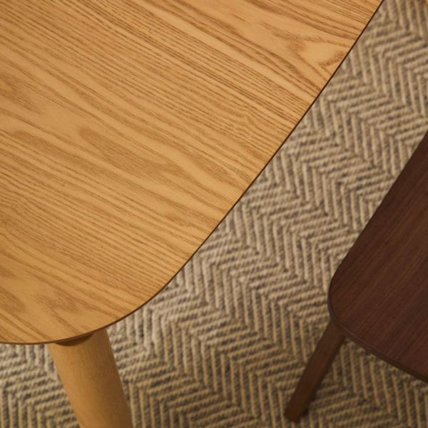 TABLE CARREE INDARA 100 CM X 100 CMFINITION CHENE NATUREL