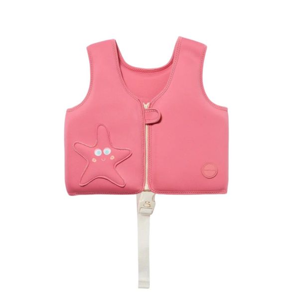 GILET DE SAUVETAGE3-6 ANS ETOILE ROSE