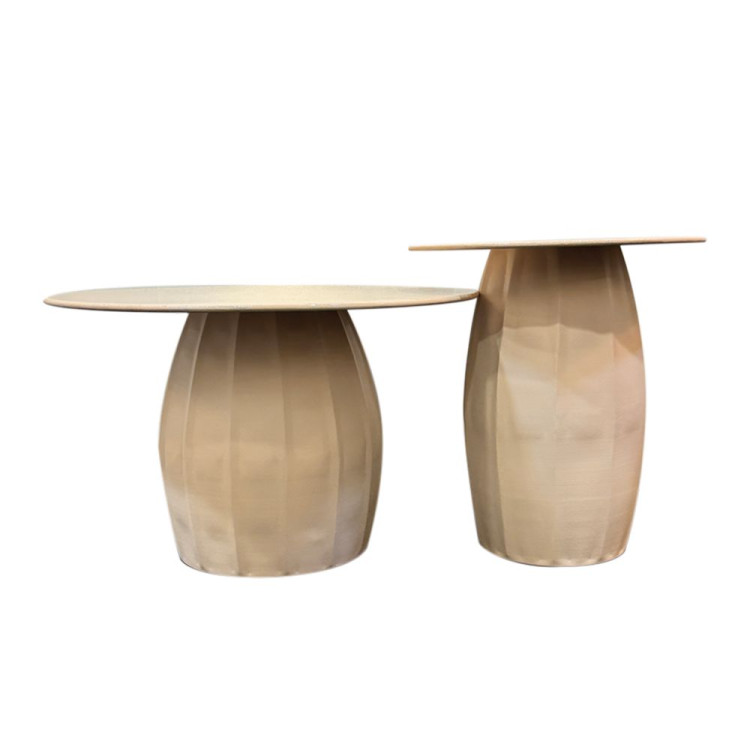 SET DE 2 TABLES BASSES PIERO BEIGE 42 CM