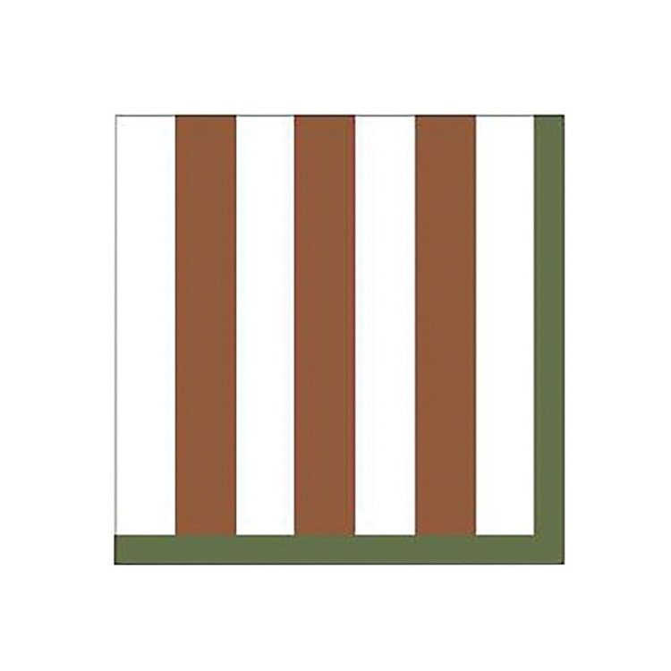 BROWN STRIPED PAPER NAPKINS X20